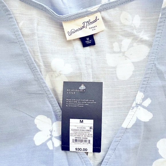 NWT🩵🤍Mini A-Line Dress - Picture 6 of 7